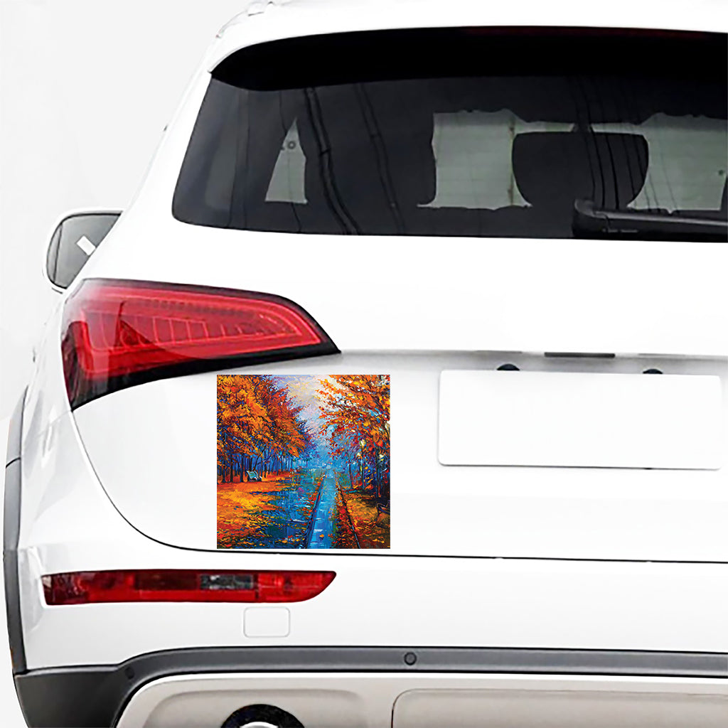 Autumn Painting Print Car Sticker