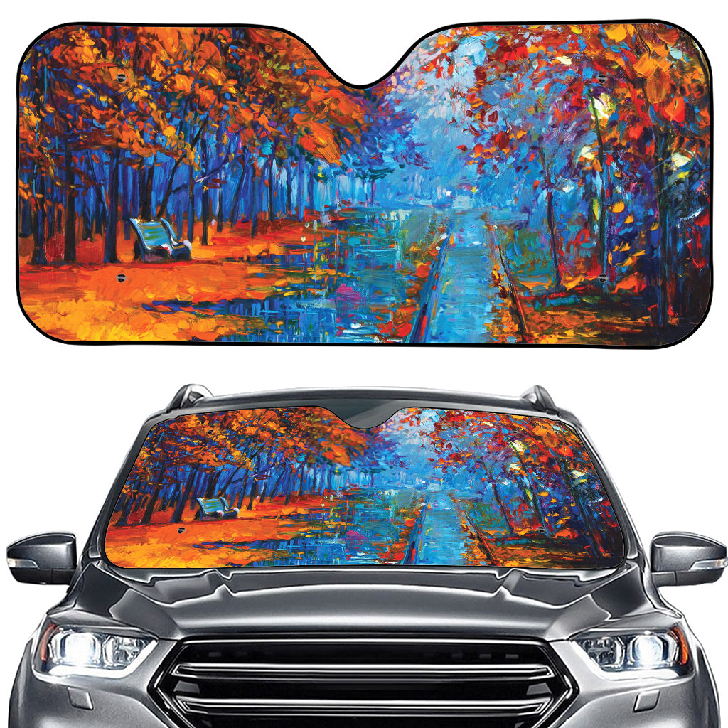 Autumn Painting Print Car Windshield Sun Shade