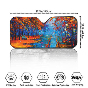 Autumn Painting Print Car Windshield Sun Shade