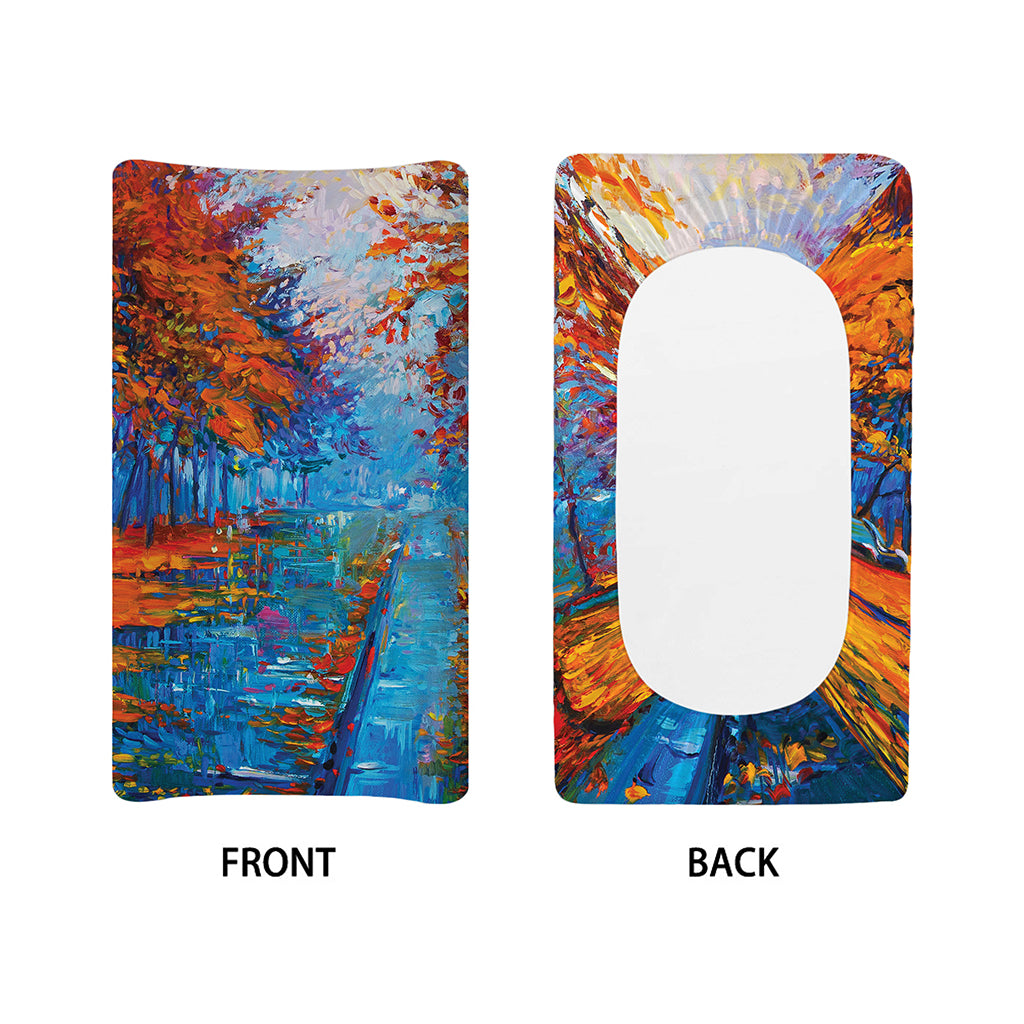 Autumn Painting Print Changing Pad Cover