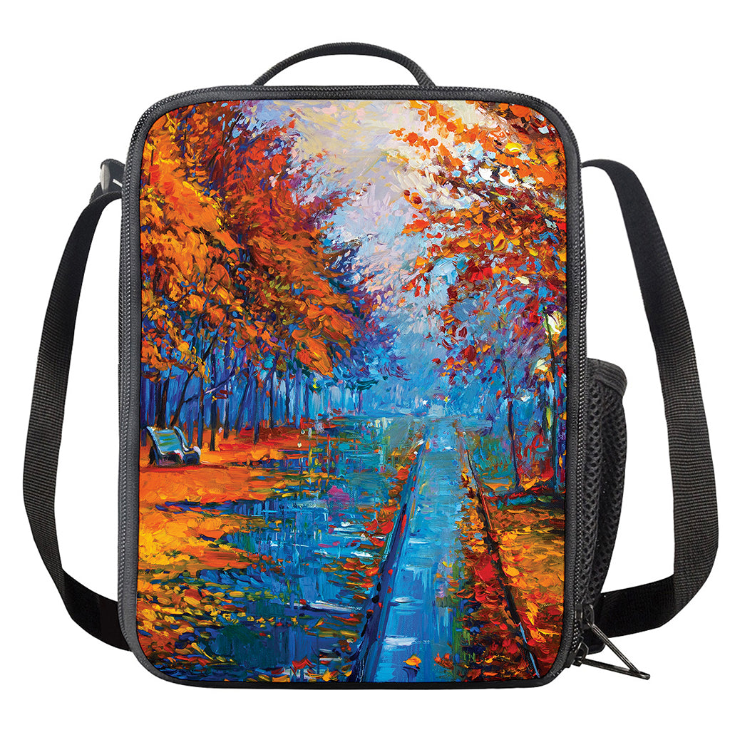 Autumn Painting Print Crossbody Lunch Bag