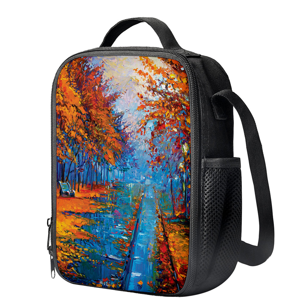 Autumn Painting Print Crossbody Lunch Bag