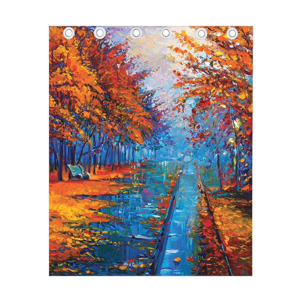 Autumn Painting Print Curtain