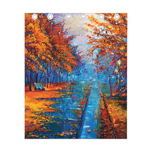 Autumn Painting Print Curtain