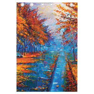 Autumn Painting Print Curtain