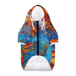 Autumn Painting Print Dog Zip Up Hoodie