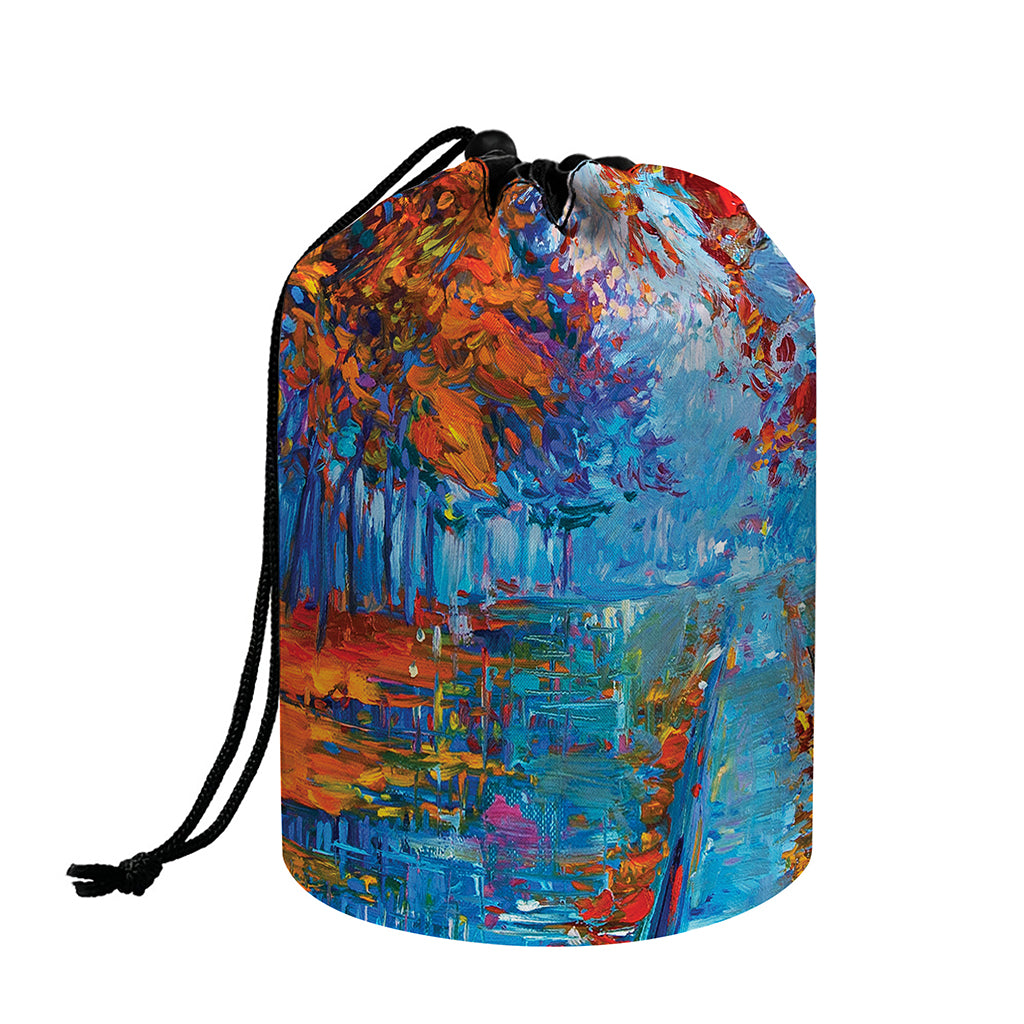 Autumn Painting Print Drawstring Makeup Bag