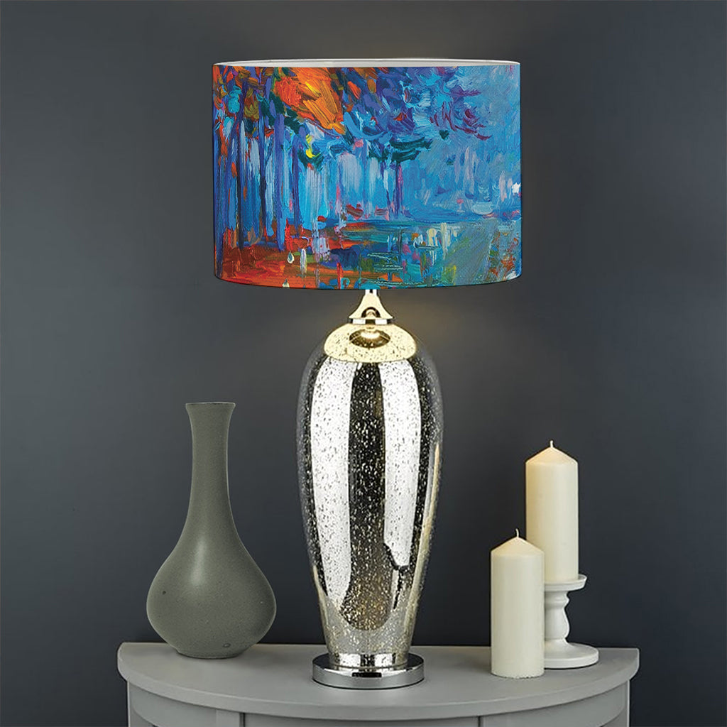 Autumn Painting Print Drum Lamp Shade