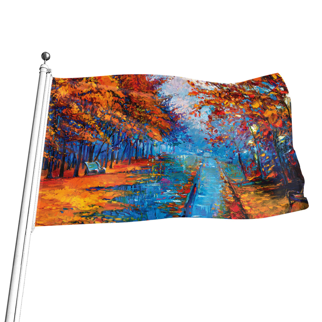 Autumn Painting Print Flag