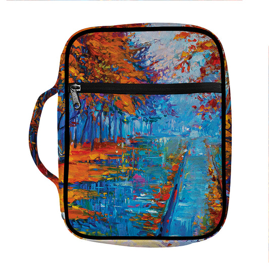 Autumn Painting Print Front Pocket Bible Bag
