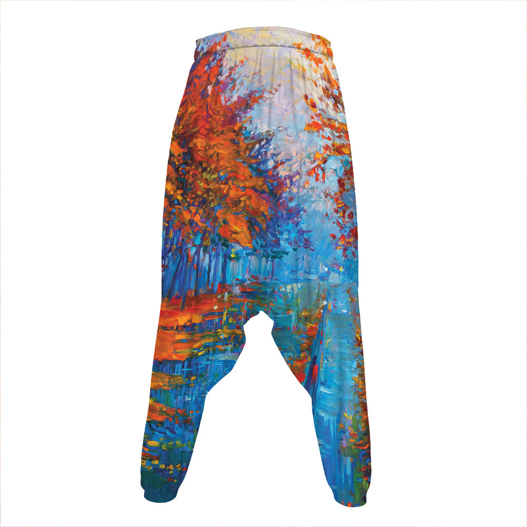 Autumn Painting Print Hammer Pants