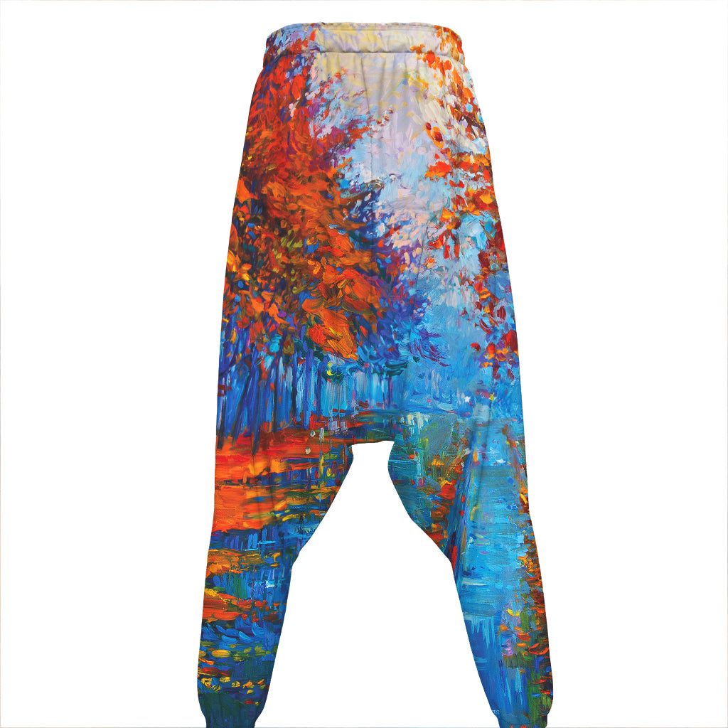 Autumn Painting Print Hammer Pants