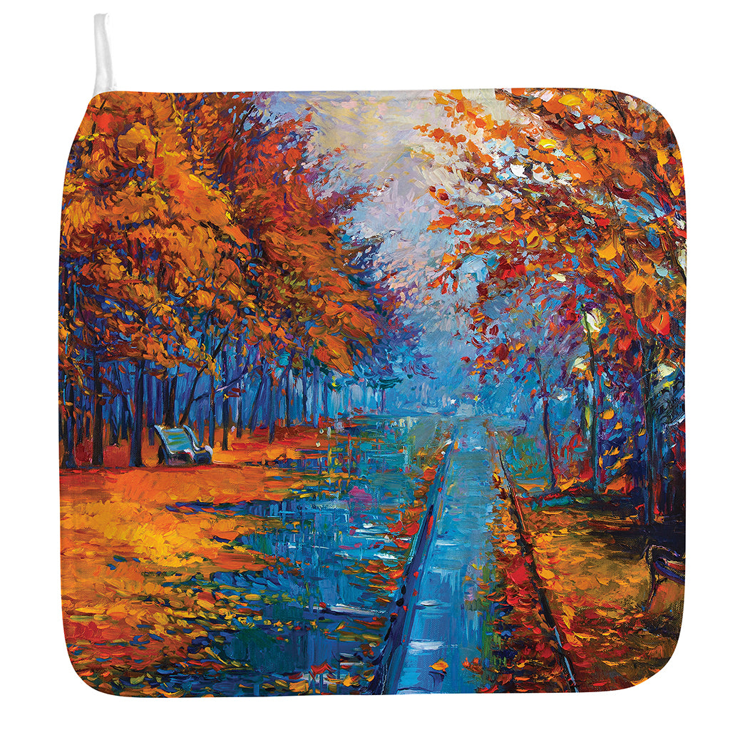 Autumn Painting Print Hand Towel