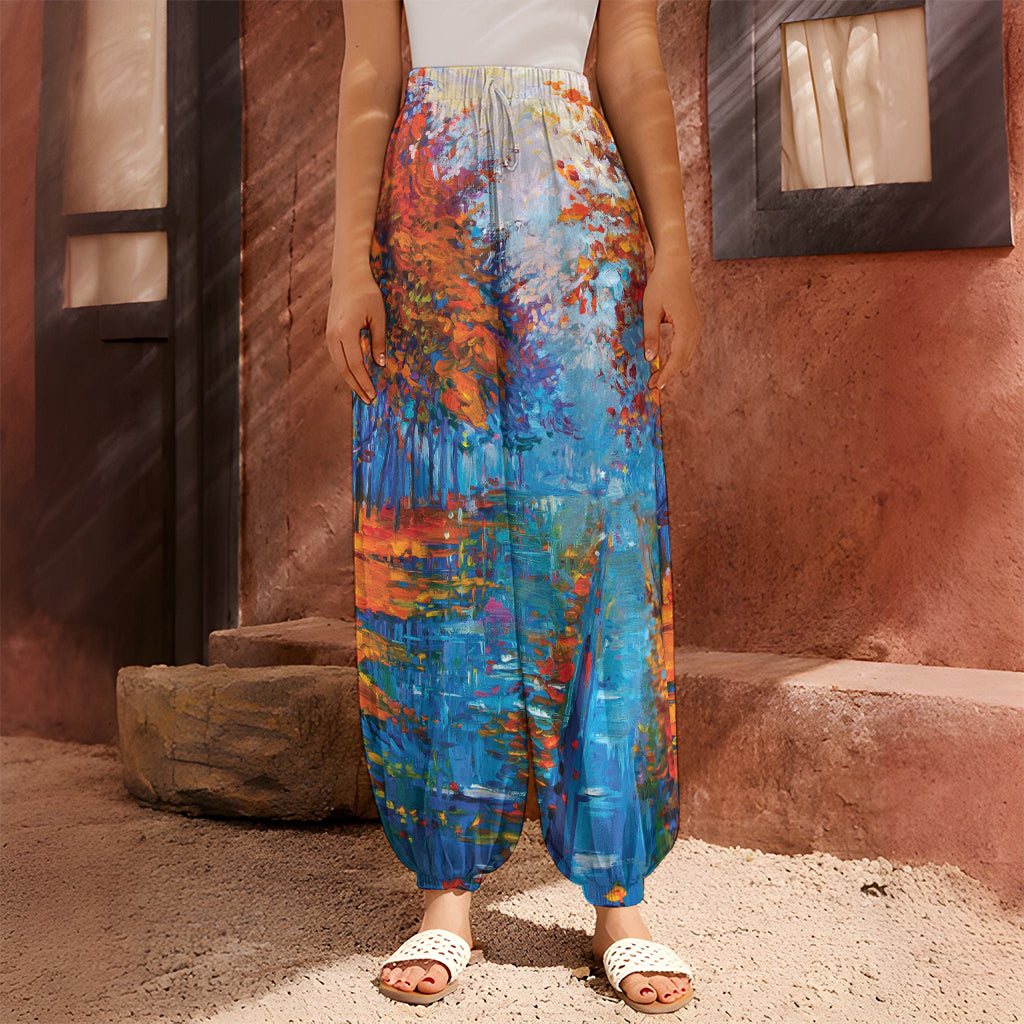 Autumn Painting Print Harem Pants
