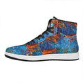 Autumn Painting Print High Top Leather Sneakers