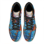 Autumn Painting Print High Top Leather Sneakers