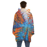 Autumn Painting Print Hoodie Blanket