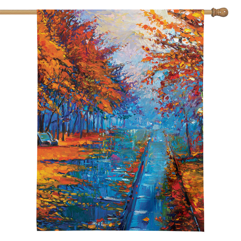 Autumn Painting Print House Flag