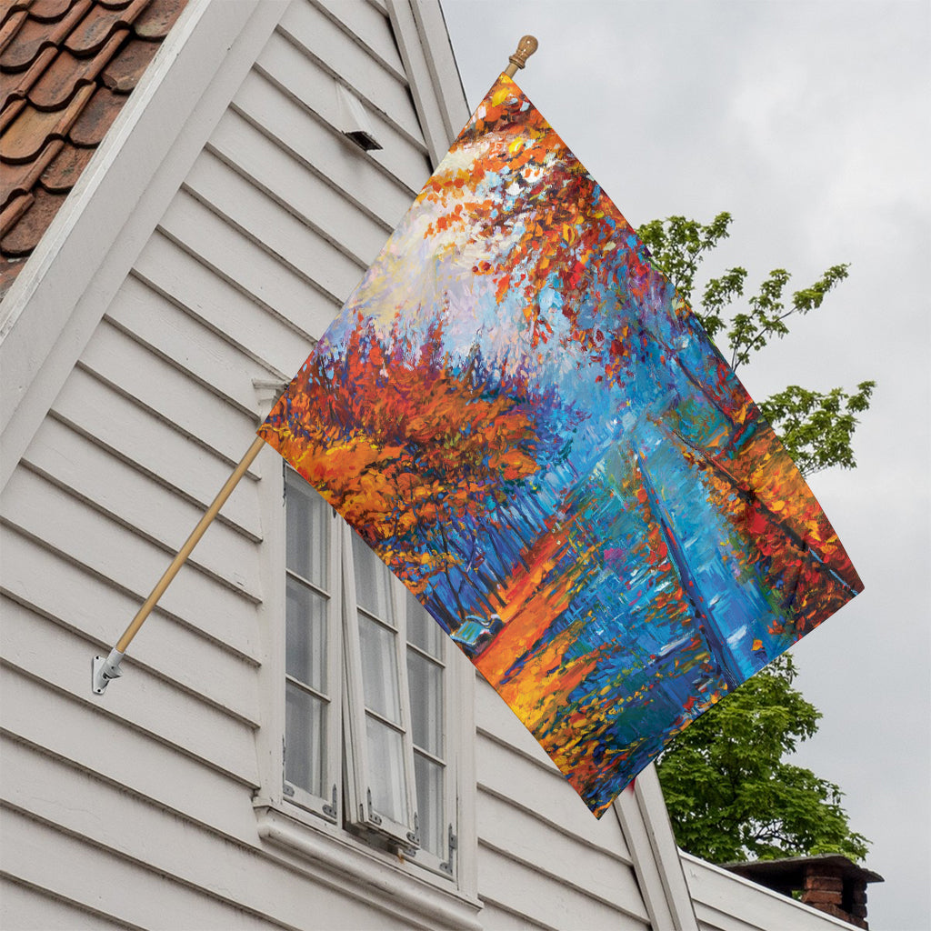 Autumn Painting Print House Flag