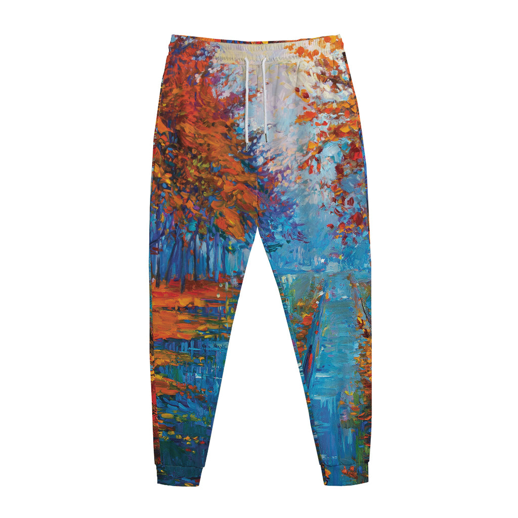 Autumn Painting Print Jogger Pants