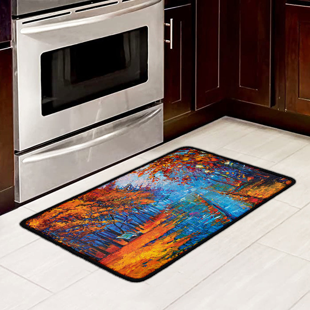Autumn Painting Print Kitchen Mat