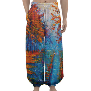 Autumn Painting Print Lantern Pants