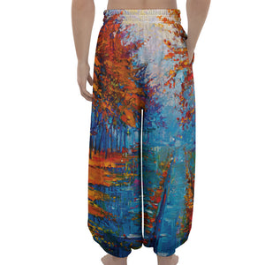 Autumn Painting Print Lantern Pants