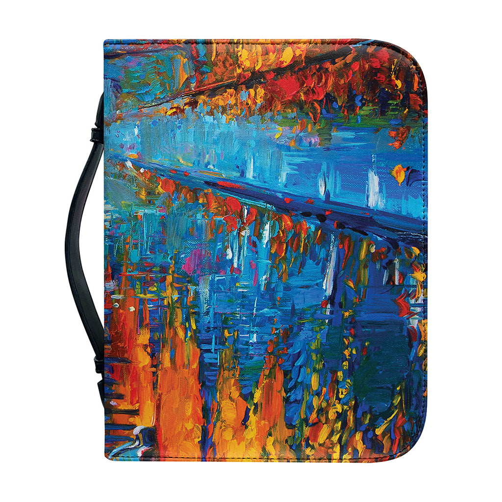 Autumn Painting Print Leather Bible Cover