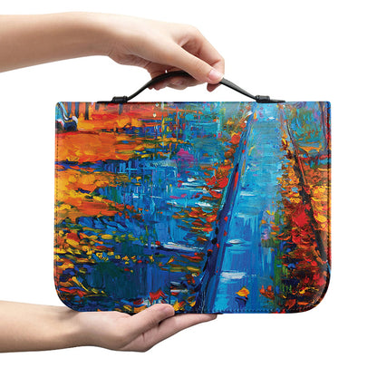 Autumn Painting Print Leather Bible Cover