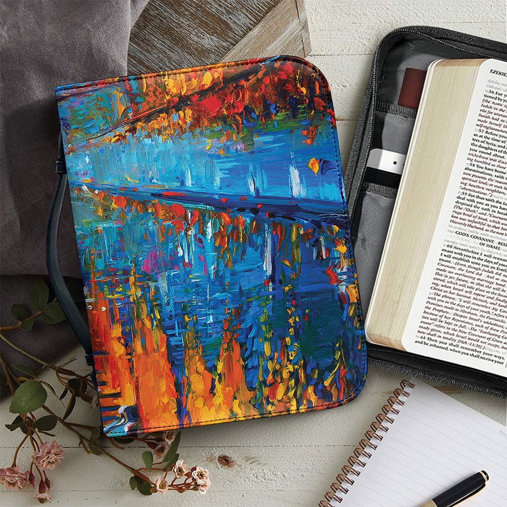 Autumn Painting Print Leather Bible Cover