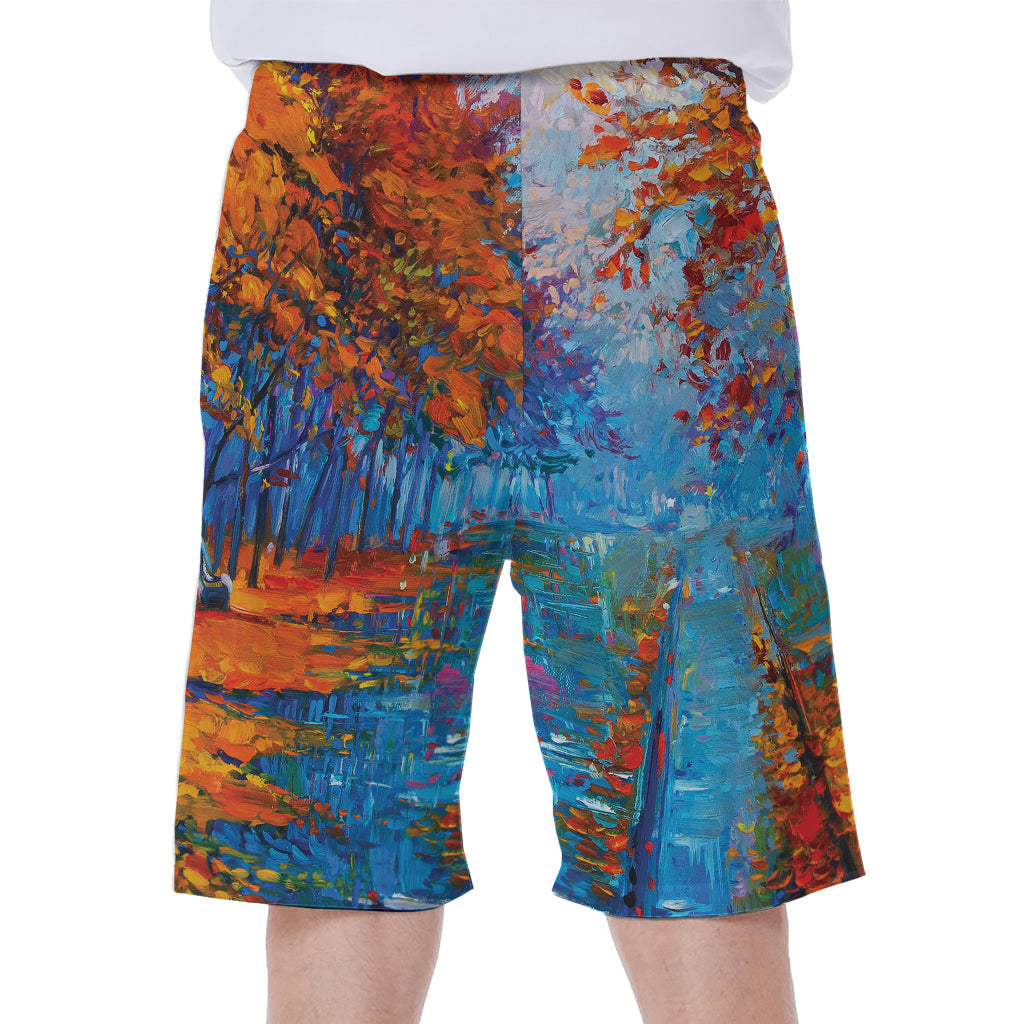 Autumn Painting Print Men's Beach Shorts