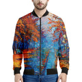 Autumn Painting Print Men's Bomber Jacket