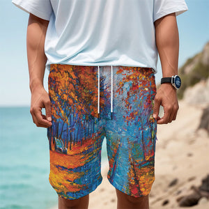 Autumn Painting Print Men's Cargo Shorts