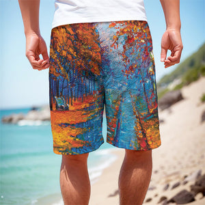 Autumn Painting Print Men's Cargo Shorts