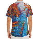 Autumn Painting Print Men's Deep V-Neck Shirt