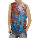 Autumn Painting Print Men's Fitness Tank Top