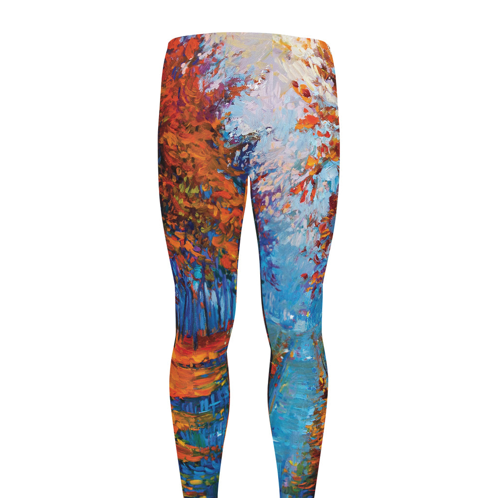 Autumn Painting Print Men's leggings