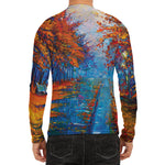 Autumn Painting Print Men's Long Sleeve Rash Guard