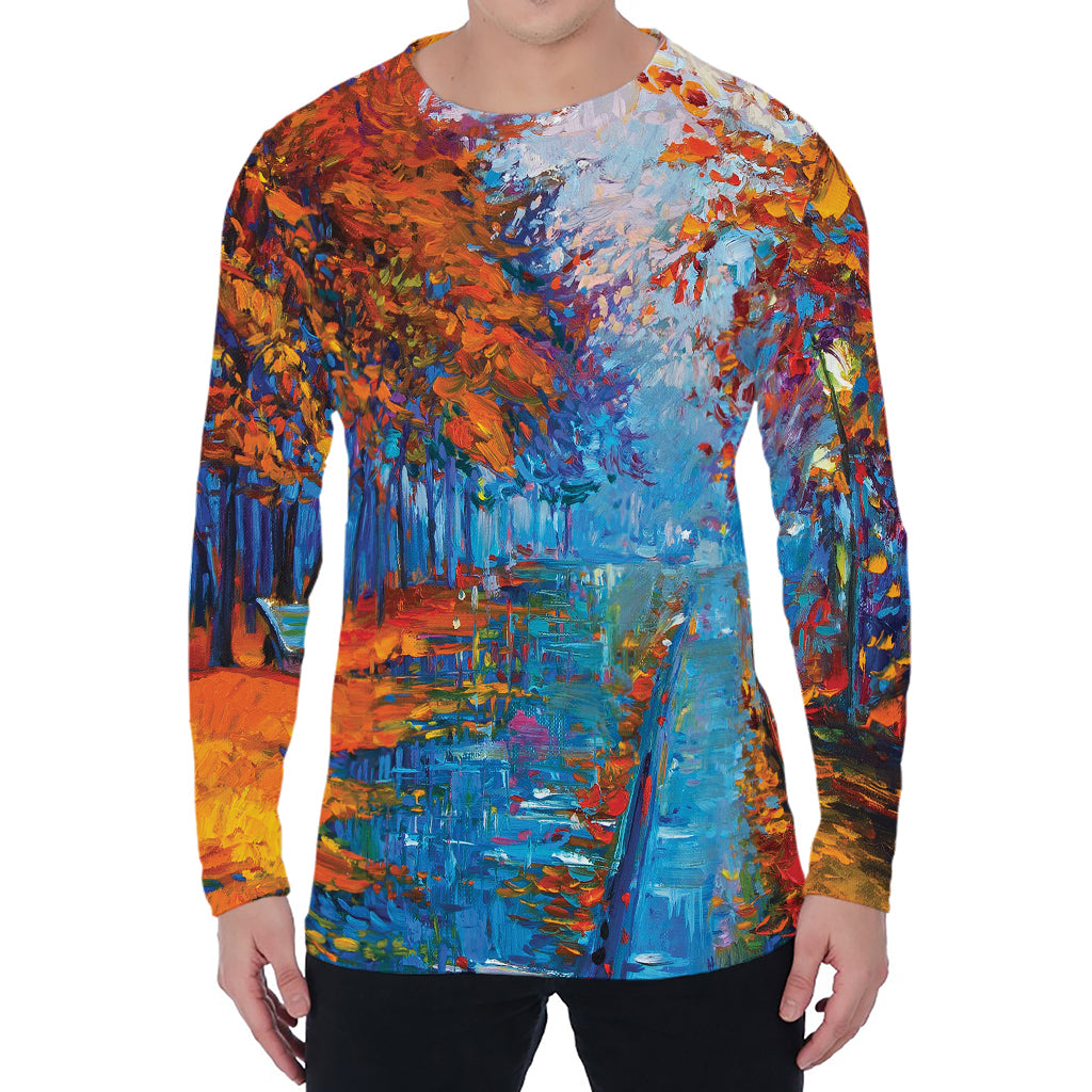 Autumn Painting Print Men's Long Sleeve T-Shirt