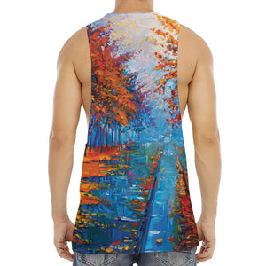 Autumn Painting Print Men's Muscle Tank Top