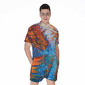 Autumn Painting Print Men's Romper