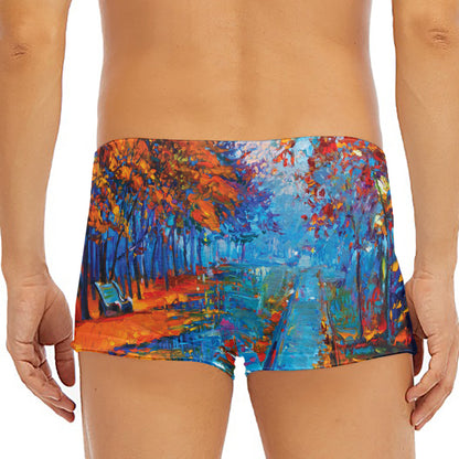 Autumn Painting Print Men's Short Boxer Briefs