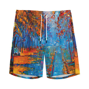 Autumn Painting Print Men's Sports Shorts