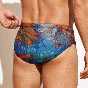 Autumn Painting Print Men's Swim Briefs