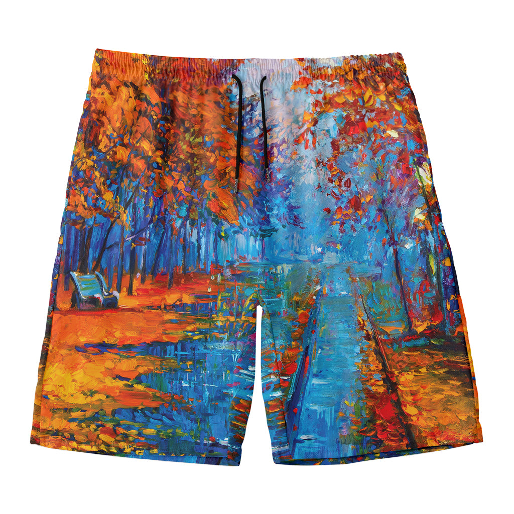 Autumn Painting Print Men's Swim Trunks