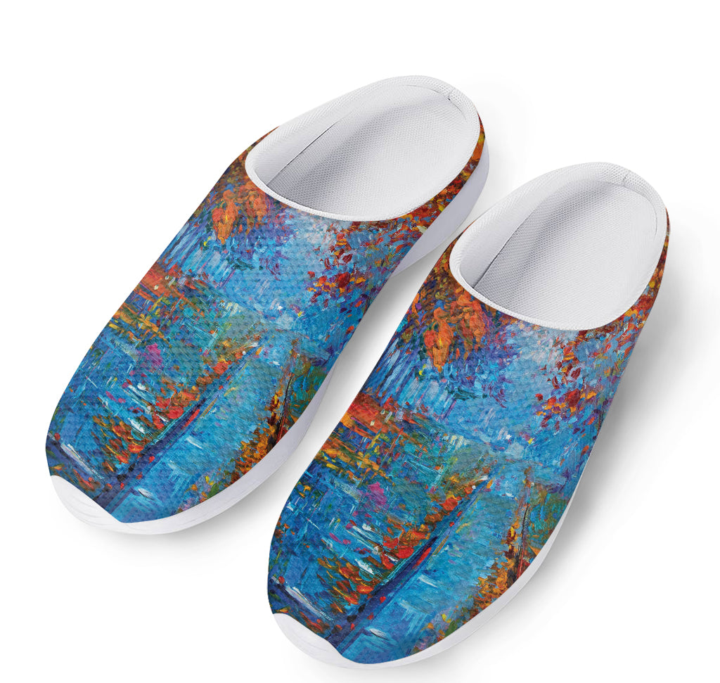 Autumn Painting Print Mesh Casual Shoes