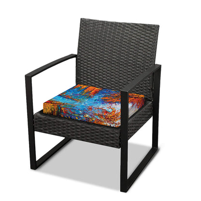 Autumn Painting Print Outdoor Seat Cushion Cover