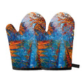 Autumn Painting Print Oven Mitts