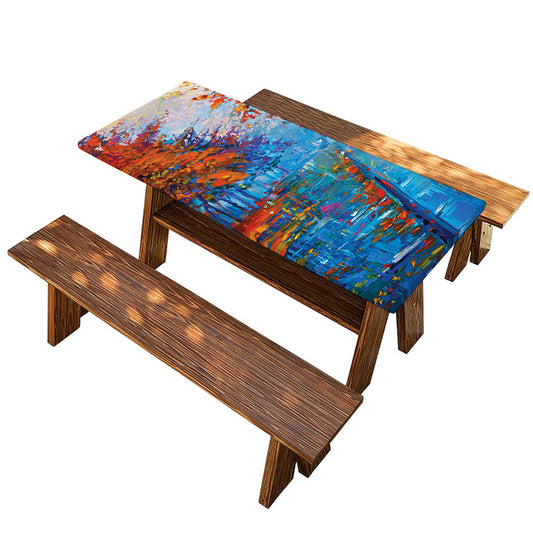 Autumn Painting Print Picnic Table Cover