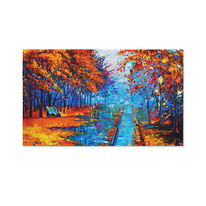Autumn Painting Print Polyester Flag